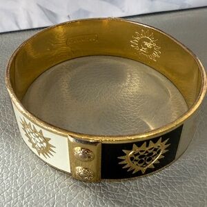 Coach X Tony Duquette Limited Edition Heart Bracelet Black Gold Ivory